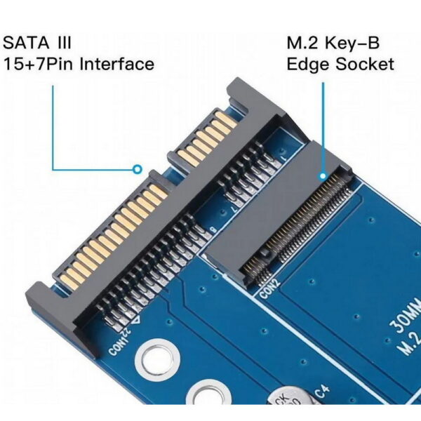 Адаптер M.2 ngff (B + M Key M.2) to SSD, SATA — изображение 3