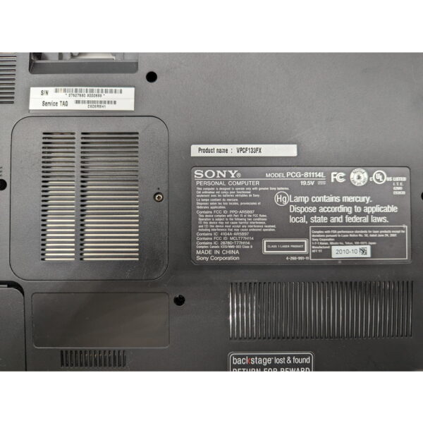 Поддон 012-000A-2653-A, Sony Vaio VPCF11E1R — изображение 3