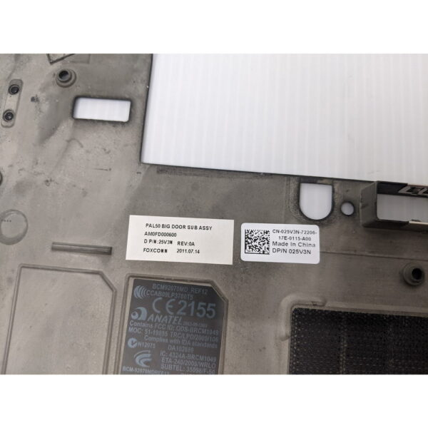 Крышка DDR, HDD, WI-FI 025v3n, Dell Latitude E6420 — изображение 3
