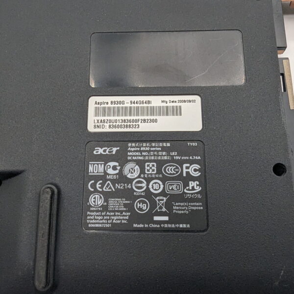 Поддон 6070b0295401, Acer Aspire 8930 — изображение 3