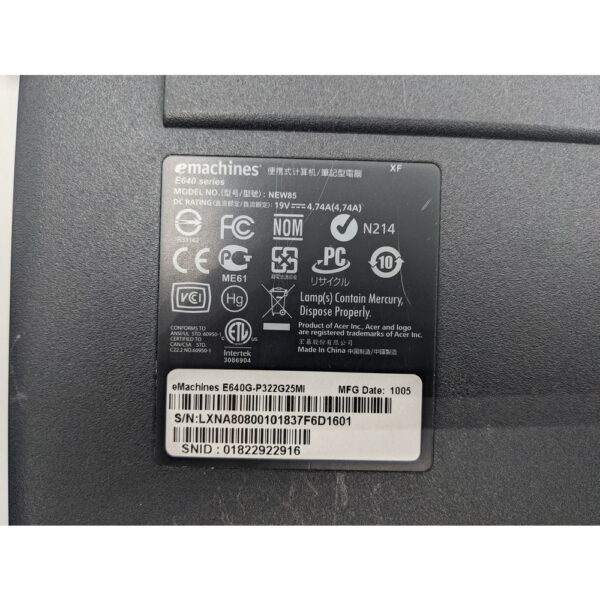 Поддон ap0ca0005100, eMachines E640G — изображение 2