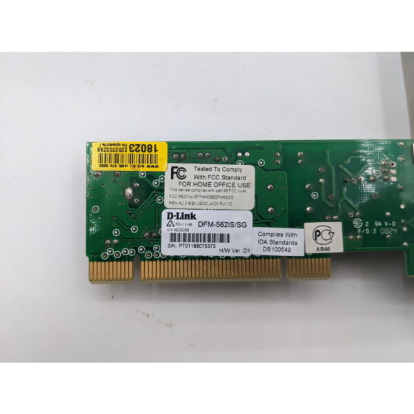Модем D-Link DFM-562IS/SG, PCI, 56 Кбит/с — изображение 3