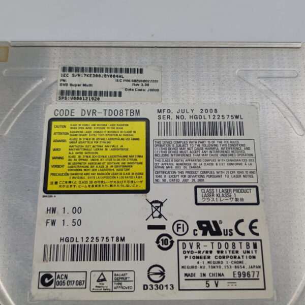 Привод DVD-RW dvr-td08tbm, V000121920, Toshiba Satellite A300 — изображение 2