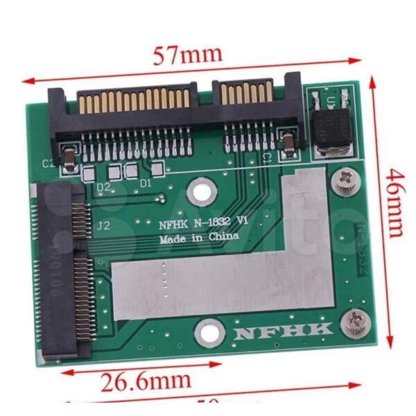 Адаптер Msata mini PCI-E to SATA 2.5 для SSD дисков — изображение 2