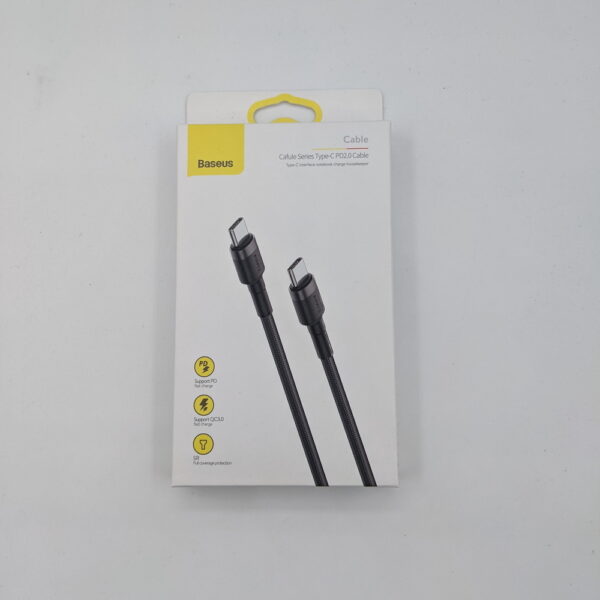 Кабель Baseus Cafule Series Type-C PD2.0, USB Type-C - USB Type-C, черный, серый