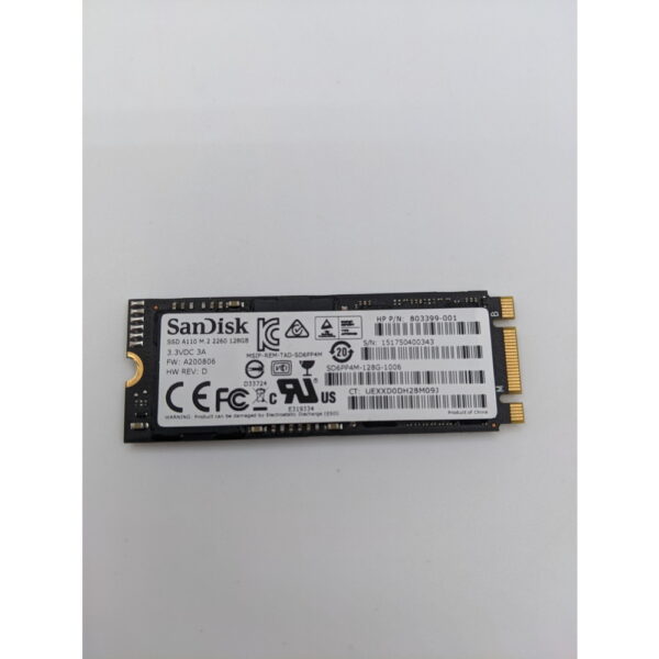 SSD диск SanDisk, A110, 813137-001, 128 Гб, NGFF, M.2 PCIe, 2260