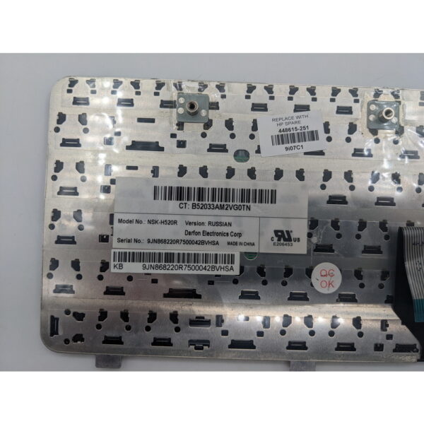 Клавиатура 448615-251, MP-05583US-4421, NSK-H520R, HP DV2000 DV2100 DV2200 DV2500 DV2300 — изображение 3