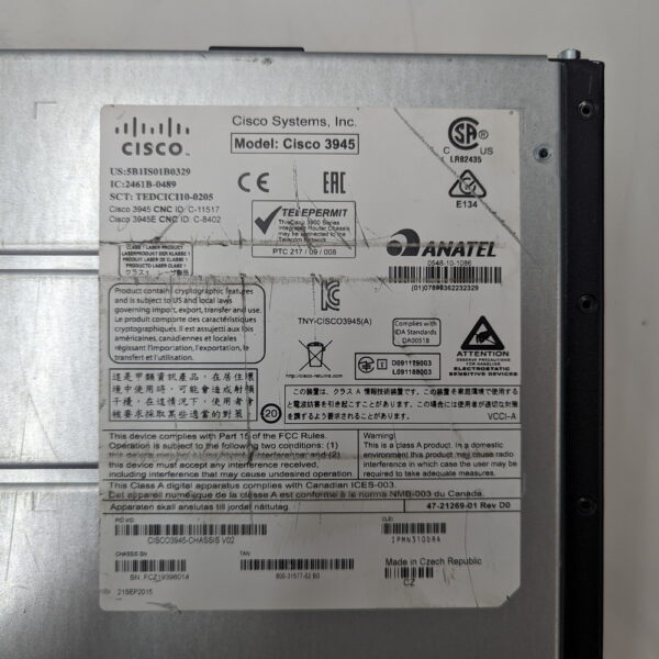 Маршрутизатор Cisco 3925-V + PVDM3-64, Spe 250 — изображение 3