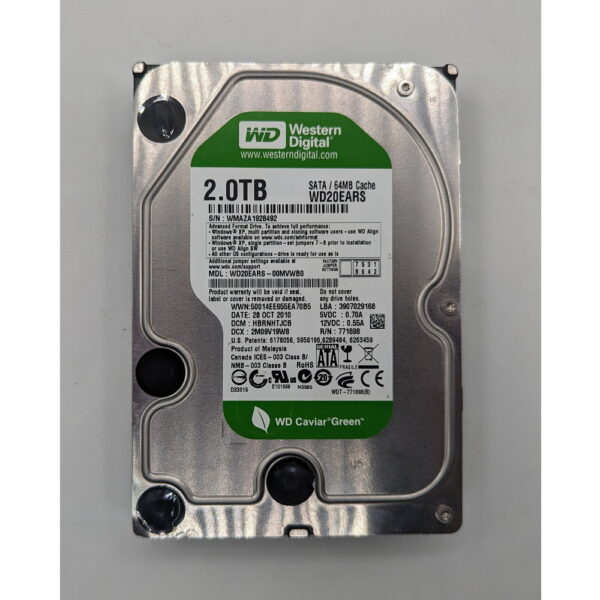 Жесткий диск WD, WD20EARX, 2 Тб, SATA
