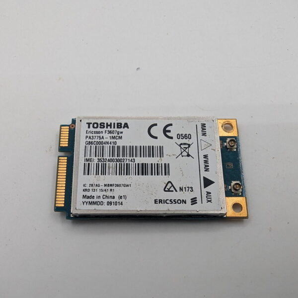 3G модуль (модем) F3607gw, Ericsson, 2G, 3G, HSDPA, 7,2 Мбит/с, WCDMA, GSM, GPRS, GPS