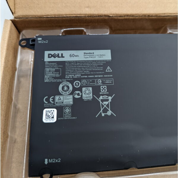 Аккумулятор PW23Y, Dell XPS 13 9360, 7.6V, 8085mA, СОСТОЯНИЕ НЕ ИЗВЕСТНО, ПРОДАЕТСЯ КАК ЗАГЛУШКА! — изображение 2