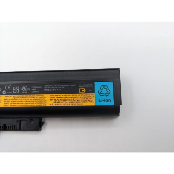 Аккумулятор 42t4504, 92P1138, Lenovo ThinkPad T60, T60p, T61, 5200mAh, 10.8V, СОСТОЯНИЕ НЕ ИЗВЕСТНО, ПРОДАЕТСЯ КАК ЗАГЛУШКА! — изображение 2