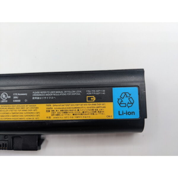 Аккумулятор 92p1139, 92P1140, Lenovo ThinkPad T60, T60p, T61, 5200mAh, 10.8V, СОСТОЯНИЕ НЕ ИЗВЕСТНО, ПРОДАЕТСЯ КАК ЗАГЛУШКА! — изображение 3