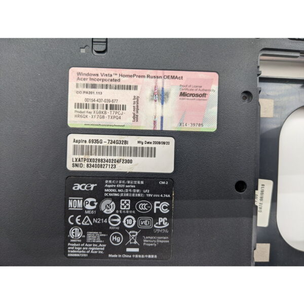 Поддон 6070b0296101, Acer Aspire 6935G — изображение 2