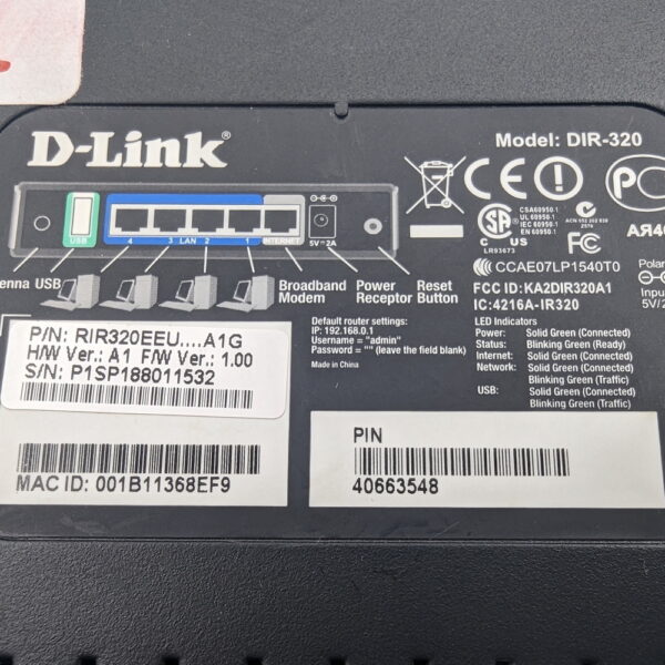 Маршрутизатор D-Link DIR-320 D1 — изображение 3