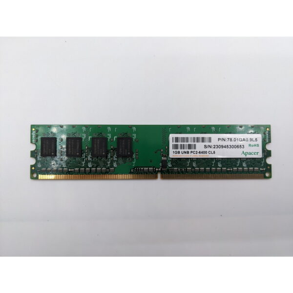 Модуль памяти 78.01GA0.9L5, Apacer, DDR2, 1Gb, 6400 — изображение 2