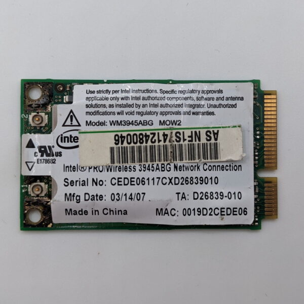 Wi-Fi модуль WM3945ABG, Intel