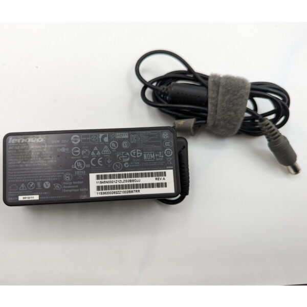 Блок питания 45n0321, Lenovo, 20V 3.25A 65W прямоугольный разъем — изображение 2