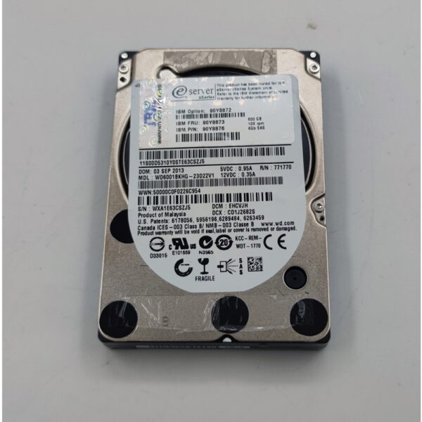 Жесткий диск 90y8873, 90y8876, 90y8872, wd6001bkhg, IBM, 600 Гб, SAS, 2.5