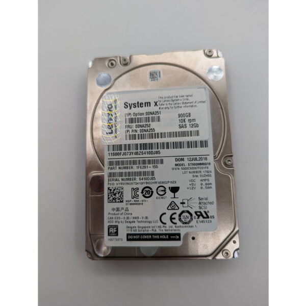 Жесткий диск 00NA252, 1FE201-155, IBM, 900 Гб, SAS, 2.5