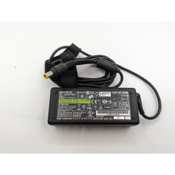Блок питания Sony vgp-ac16v8, 16V, 4A, 6.5-4.4мм с иглой в центре