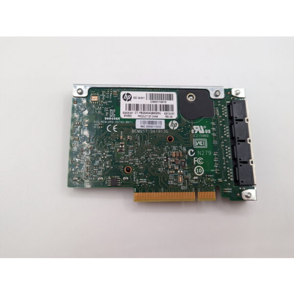 Сетевая карта HP, 634025-001, 629133-001, 331FLR, hstns-bn71, 200-121086-0041, FlexibleLOM, 4 x RJ45, 1 Гбит/с — изображение 2