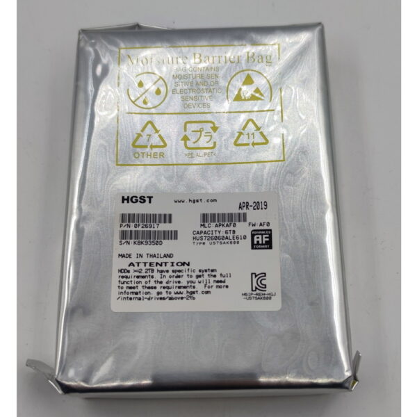 Жесткий диск HUS726060ALE610, HGST, 6 Тб, SATA, 3.5
