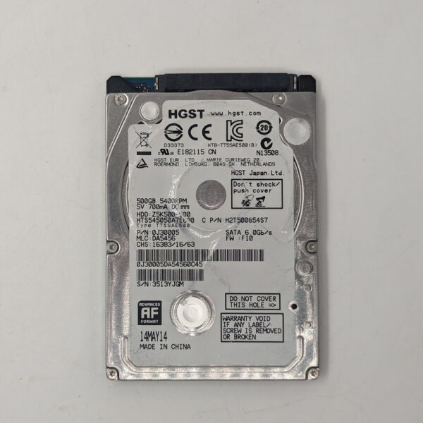 Жесткий диск HTS545050A7E680, HGST, 500 ГБ