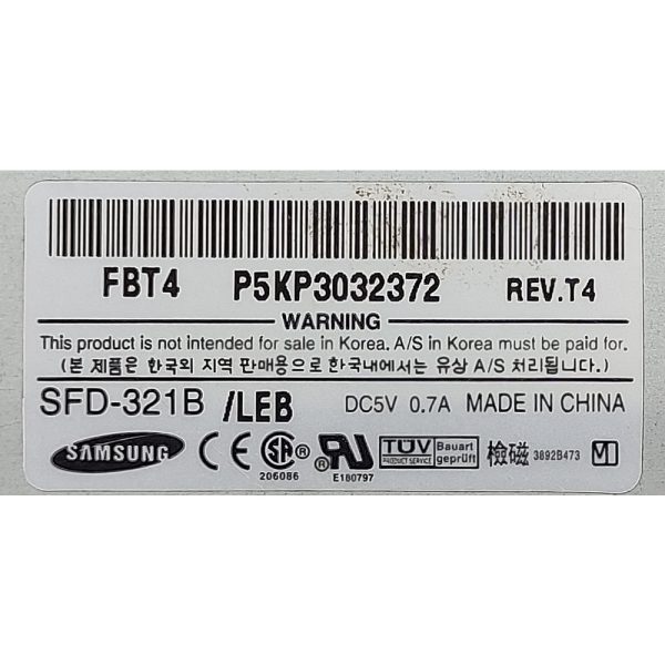 Привод флоппи sfd-321b, Samsung, 34pin, IDE