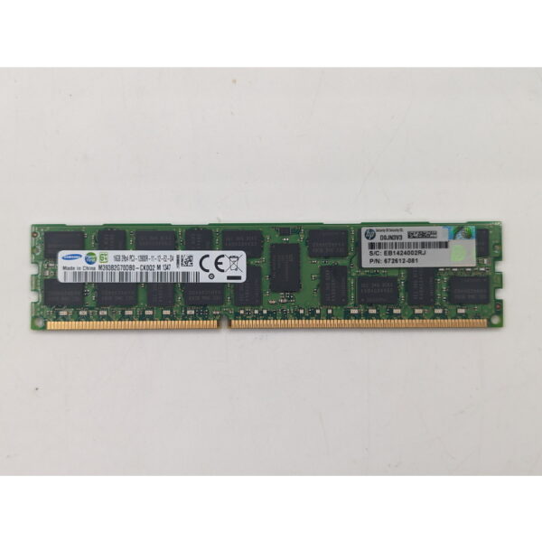 Модуль памяти 672612-081, M393B2G70DB0-CK0, Samsung, HP, DDR3, 16Gb, 12800R