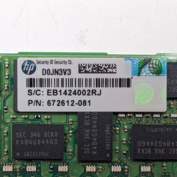 Модуль памяти 672612-081, M393B2G70DB0-CK0, Samsung, HP, DDR3, 16Gb, 12800R — изображение 3