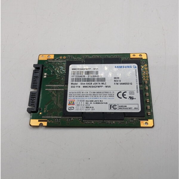 SSD диск mmcre64gfmpp-mva, Samsung, 64 Гб, uSATA, 2.5