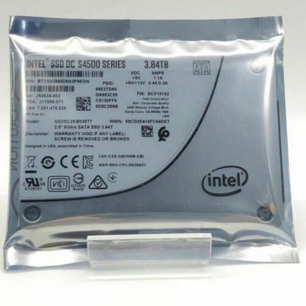 SSD диск SSDSC2KB038T701, S4500, Intel, 3.84 Тб, SATA, 2.5