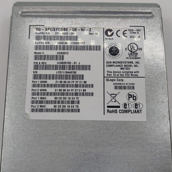 Модуль расширения sg-xpciefcgbe-q8-n/-z, 371-4522-02, SUN — изображение 2