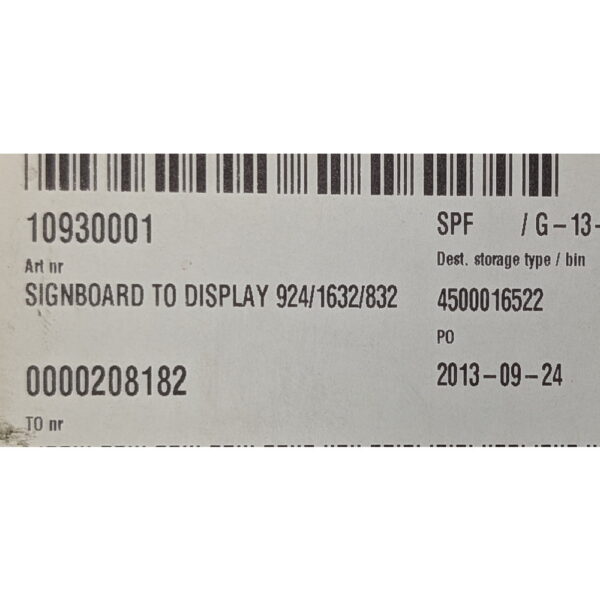SIGNBOARD TO DISPLAY QMatic 10930001, 924, 1632, 832 — изображение 2