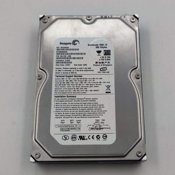 Жесткий диск ST3250820AS, Seagate, 250 Гб, SATA, 3.5