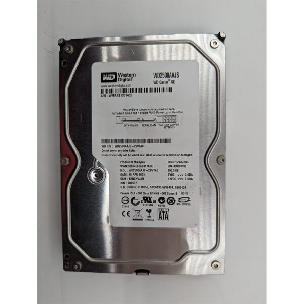 Жесткий диск WD2500AAJ, WD, 250 Гб, SATA, 3.5