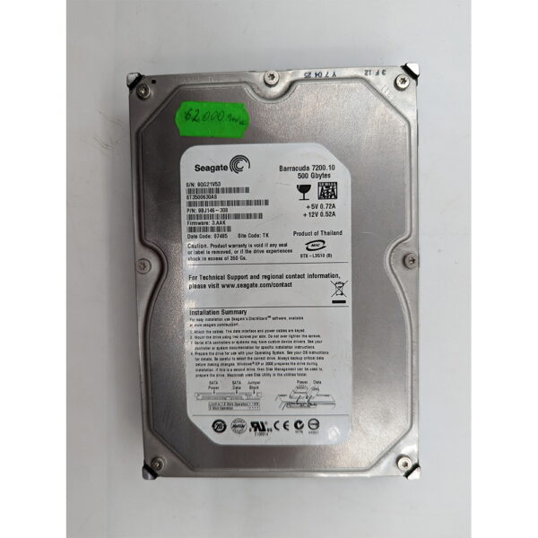 Жесткий диск ST3500630AS, Seagate, 500 Гб, SATA, 3.5