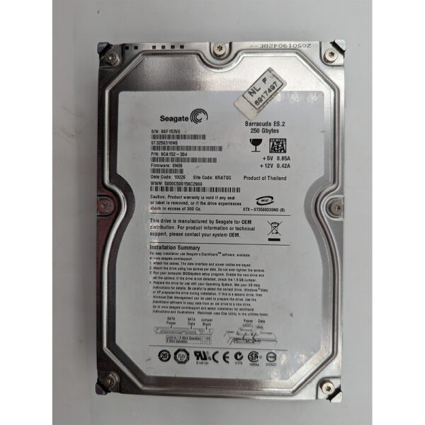 Жесткий диск ST3250310NS, Seagate, 250 Гб, SATA, 3.5