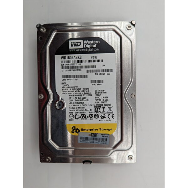 Жесткий диск WD1602ABKS, WD, 160 Гб, SATA, 3.5