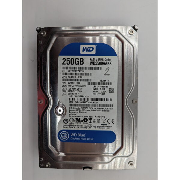 Жесткий диск WD2500AAKX, WD, 250 Гб, SATA, 3.5