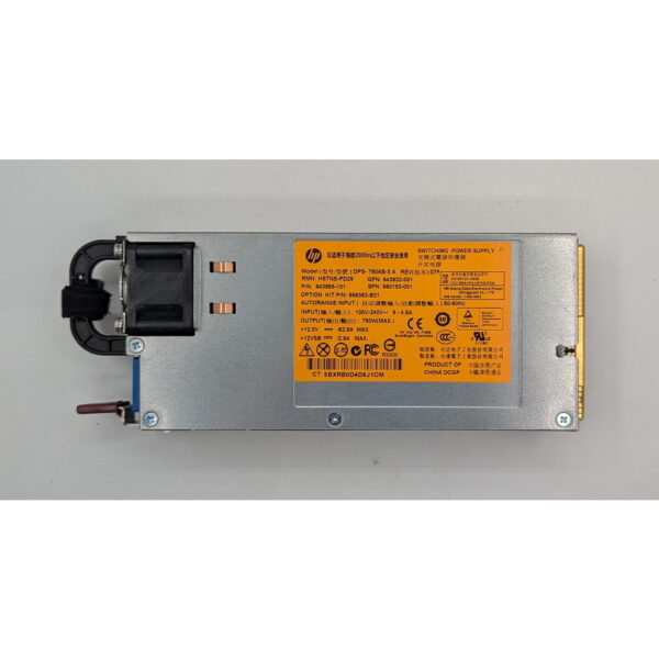 Блок питания 643932-001, 643955-101, 660183-001, DSP-750AB-3, HP ProLiant DL360e G8, DL360p G8, DL380e G8, DL360p G8, DL385p G8, DL160 G8, DL320e G8, ML350e G8, ML350p G8, 750 Вт