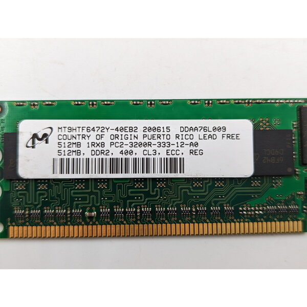 Модуль памяти 345112-851, MT9HTF6472Y-40E, HP, Micron, DDR2, 512 Мб, 3200R, REG, ECC — изображение 3