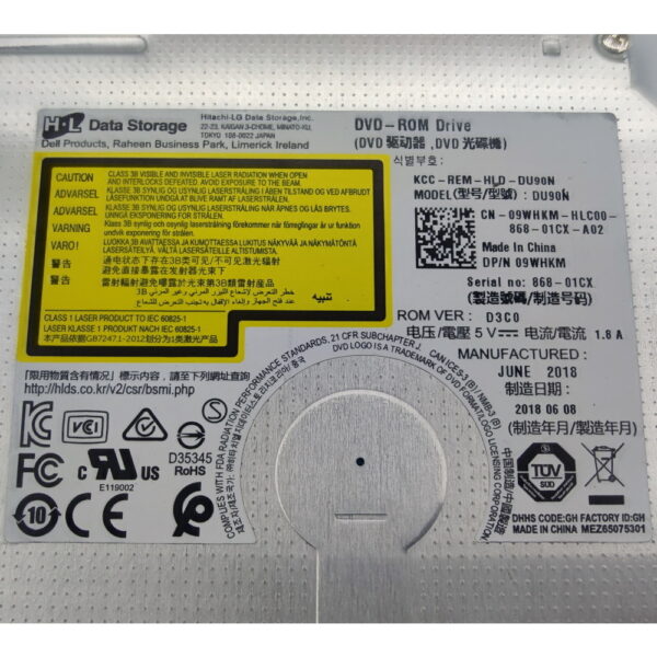 Привод DVD-ROM 09WHKM, du90n, Dell, Sata, 9.5 mm — изображение 2