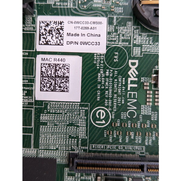 Материнская плата 0WCC33, Dell PowerEdge R440, R540 — изображение 2