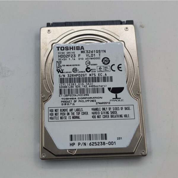 Жесткий диск MK3261GSYN, Toshiba, 320 Гб, SATA, 2.5