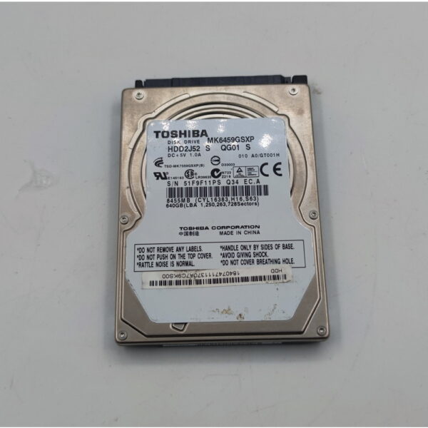 Жесткий диск MK6459GSXP, Toshiba, 640,1 Гб, SATA, 2.5