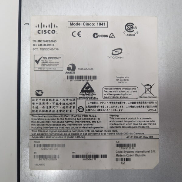 Маршрутизатор Cisco 1841 — изображение 3