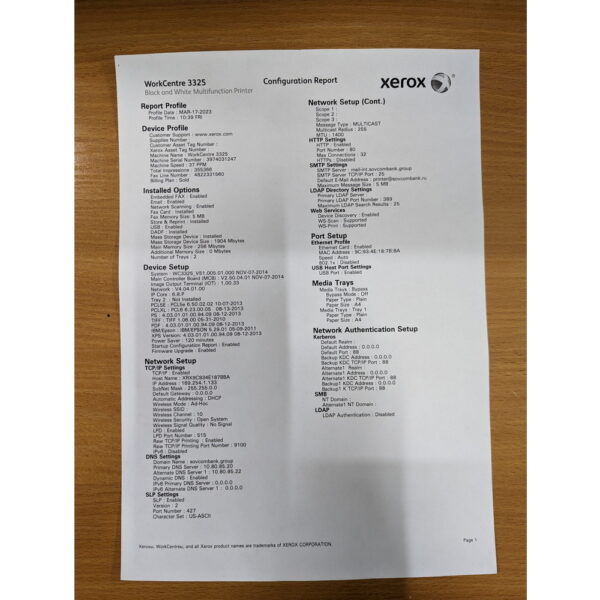 МФУ Xerox WorkCentre 3325 пробег 355368, картридж есть — изображение 3