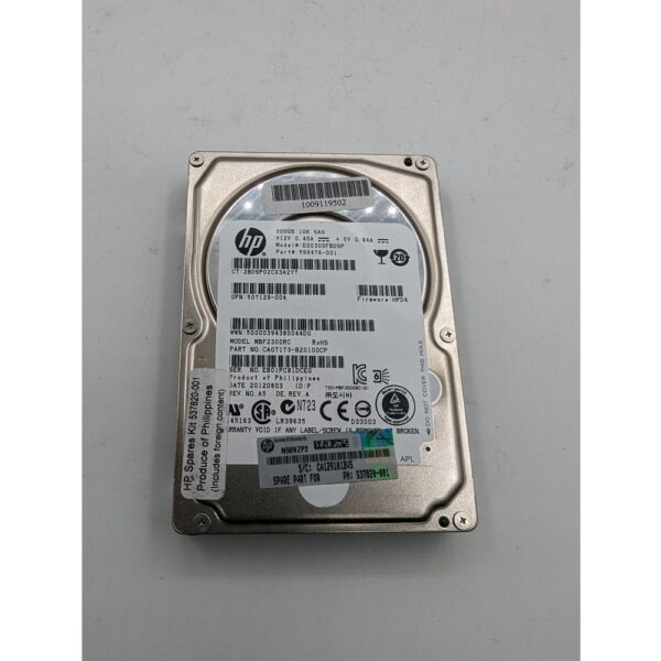 Жесткий диск EG0300FBDSP, 599476-001, MBF2300RC, 300 Гб, SAS, 2.5